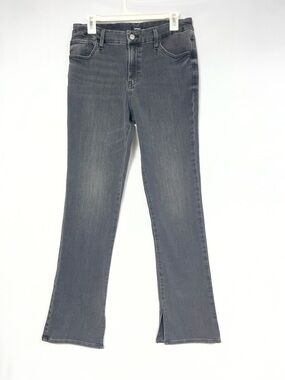 Express Washed Black Jean LG 12/14 Denim Skyscraper Mid HyperStretch Boot Sculpt